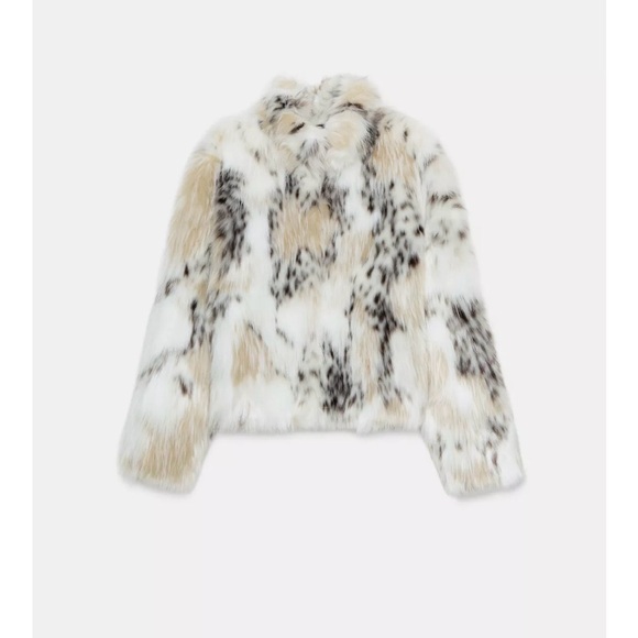 Zara COLLECTION FAUX FUR SHORT COAT - Picture 2 of 4